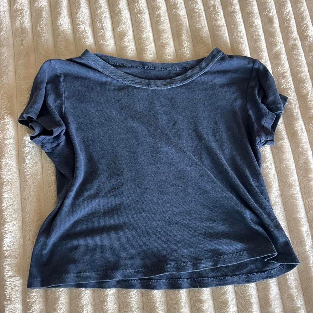 Navy blue crop top
